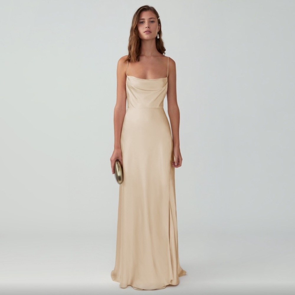 Fame & Partners Champagne Formal Bridesmaid Dress